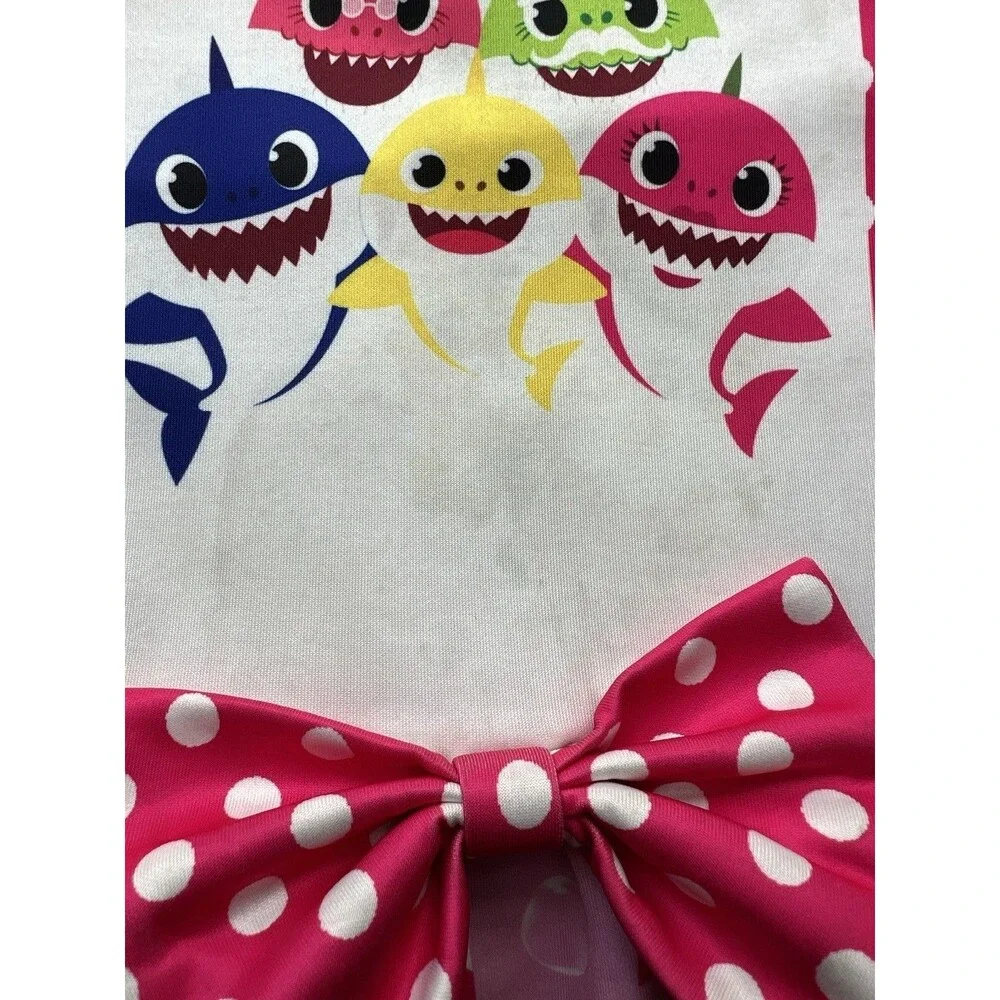 Los Angles Boutique Toddler Girls Summer BABY SHARK Sundress Cute Party Casual 5